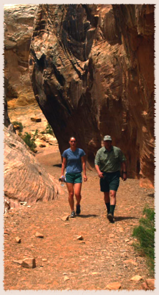 Walking in the Slot Canyon